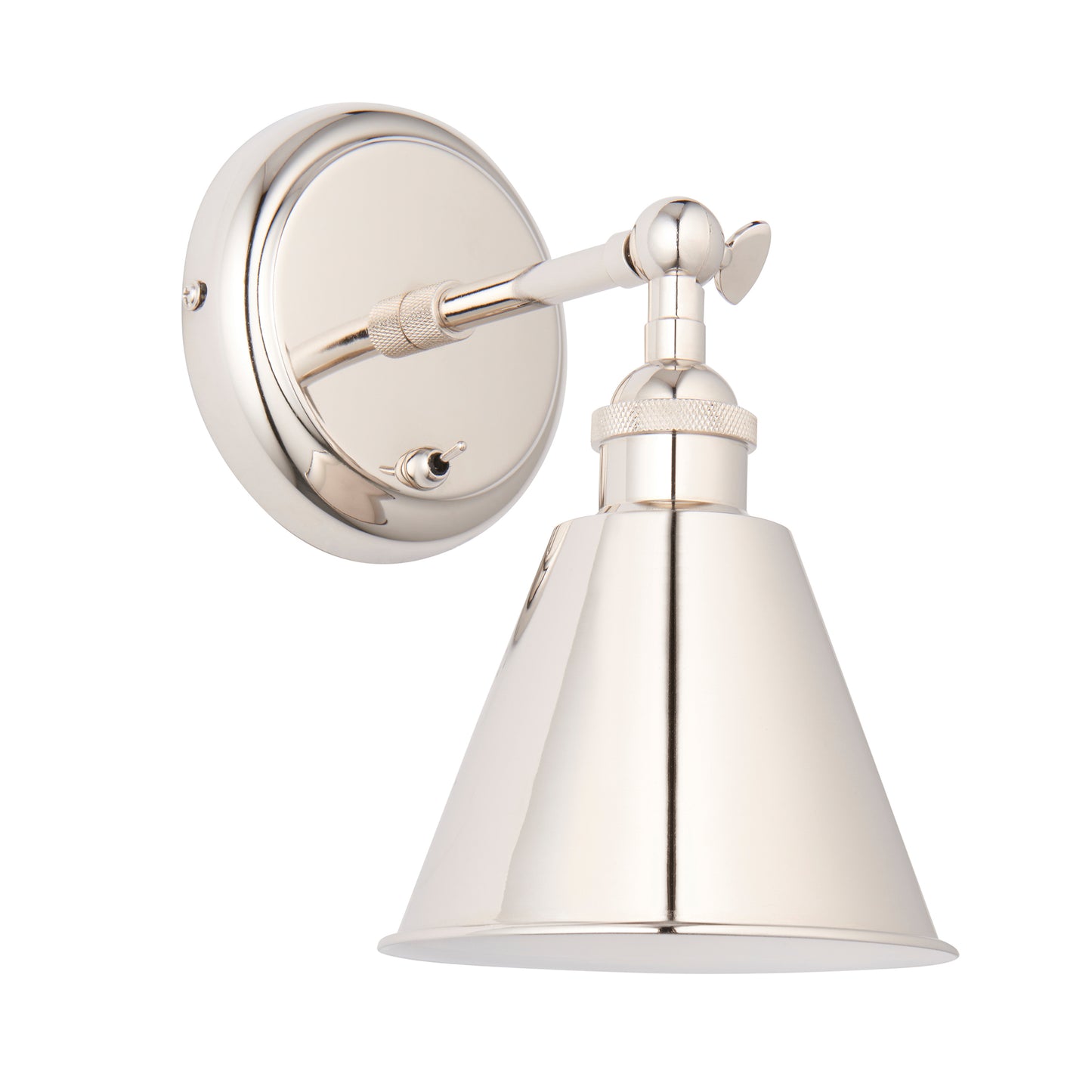 Hal 1 Wall Light Bright Nickel – Nickel