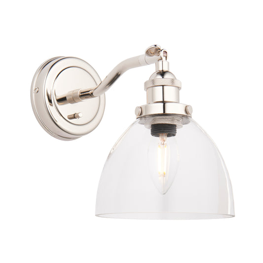 Hansen 1 Wall Light Bright Nickel – Nickel