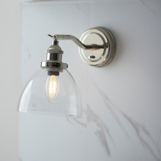 Hansen 1 Wall Light Bright Nickel – Nickel