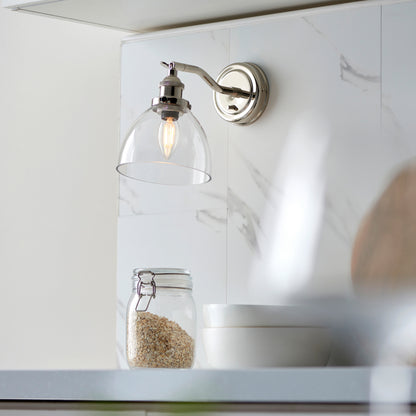 Hansen 1 Wall Light Bright Nickel – Nickel