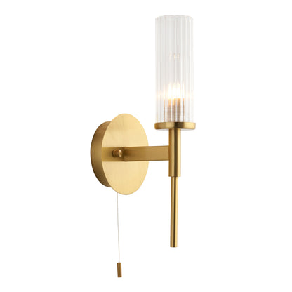 Talo Bathroom 1 Wall Light Brass – Brass