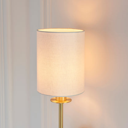 Sancerre 1 Wall Light Satin Brass – White