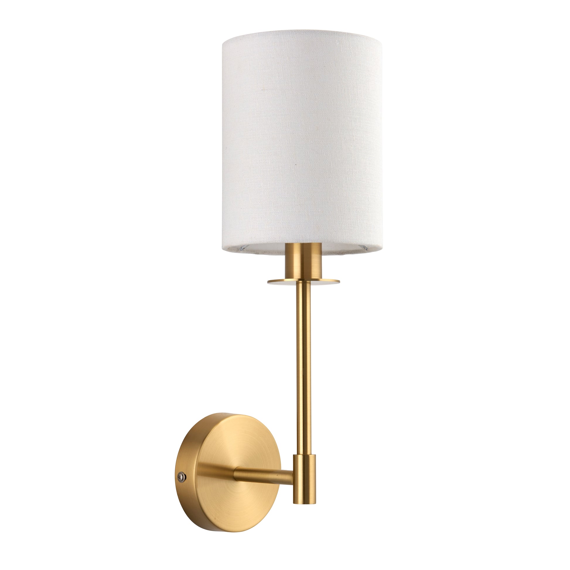 Sancerre 1 Wall Light Satin Brass – White