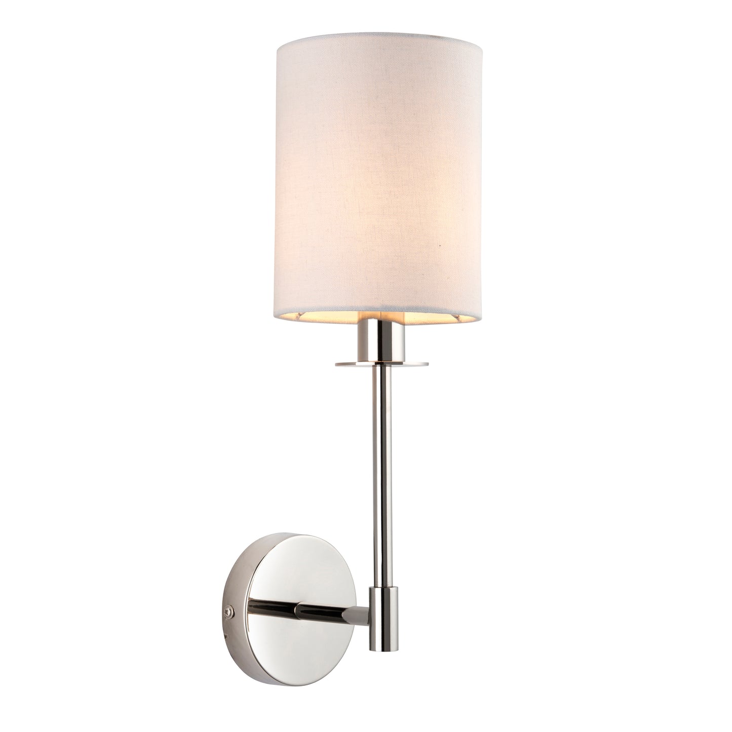 Sancerre 1 Wall Light Bright Nickel – White