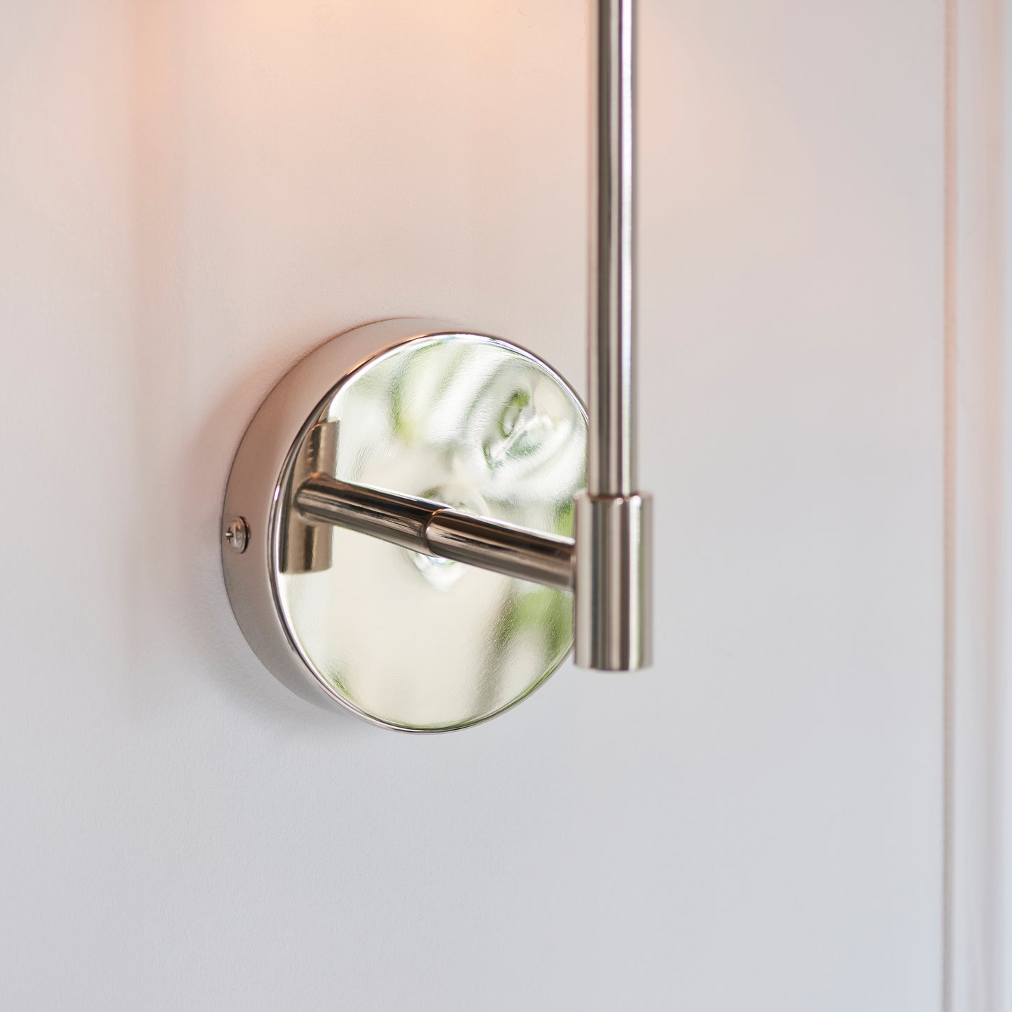 Sancerre 1 Wall Light Bright Nickel – White
