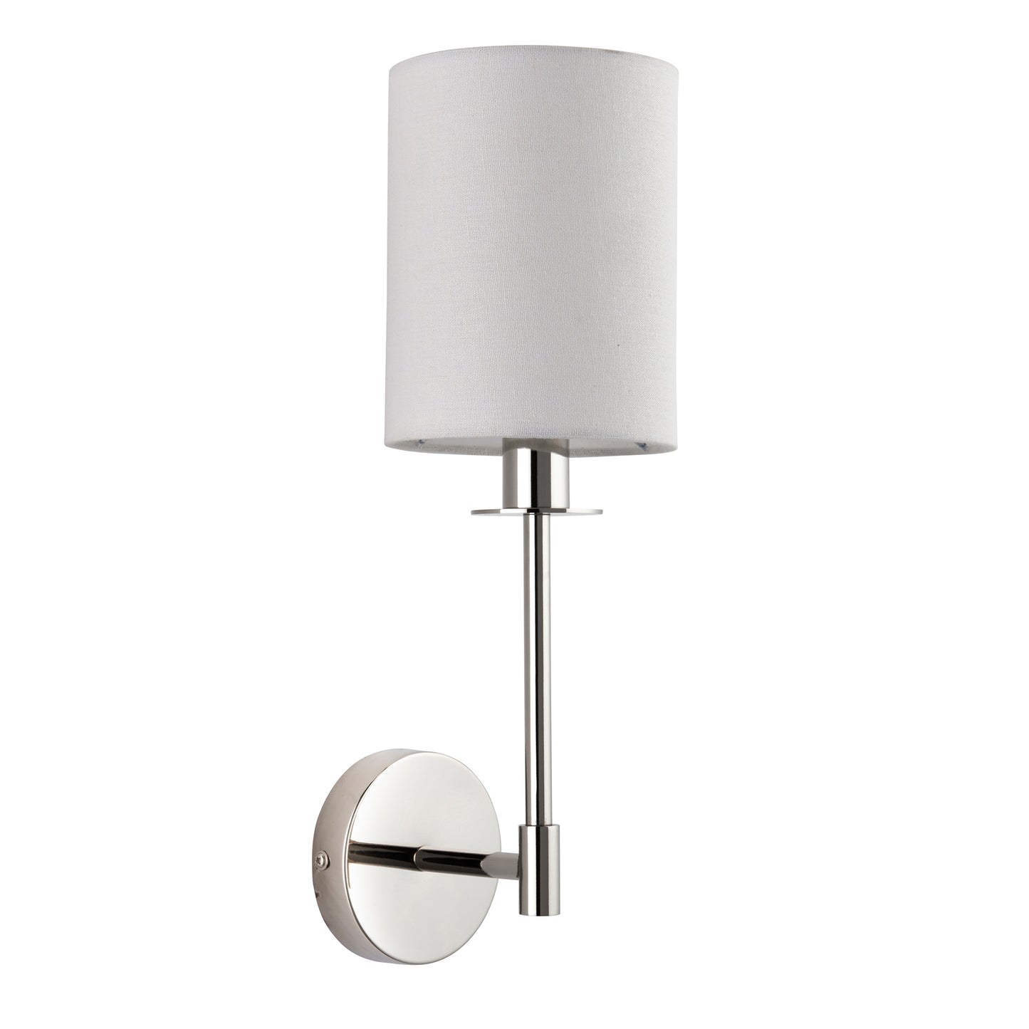 Sancerre 1 Wall Light Bright Nickel – White