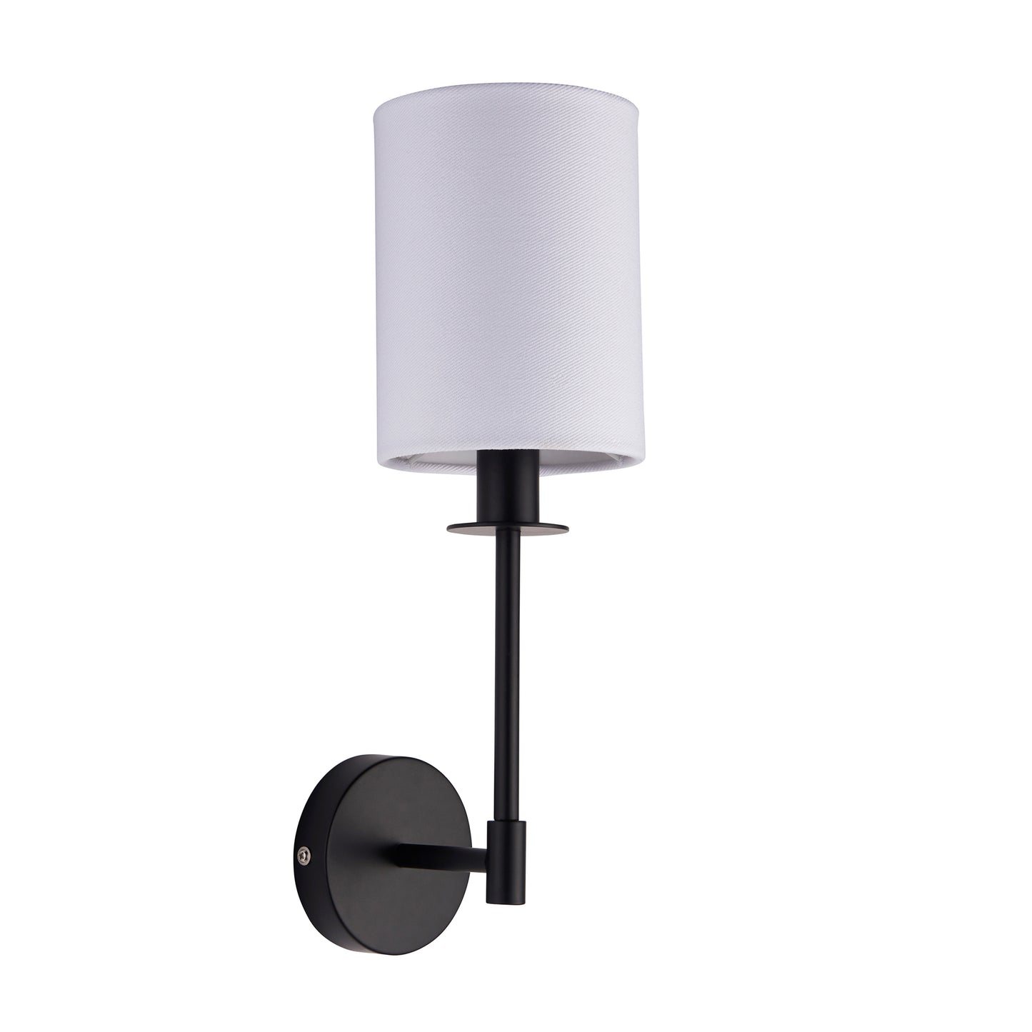Sancerre 1 Wall Light Matt Black – White