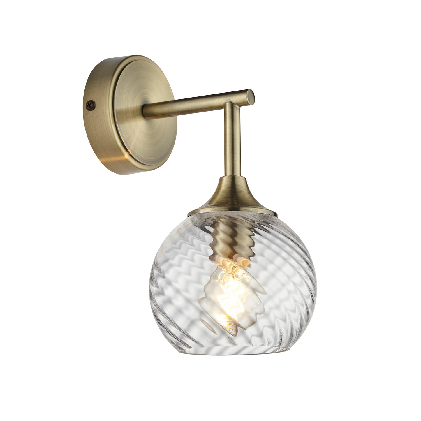 Allegra 1 Wall Light Antique Brass – Brass