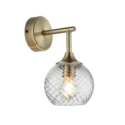 Allegra 1 Wall Light Antique Brass – Brass