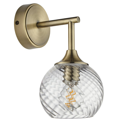 Allegra 1 Wall Light Antique Brass – Brass