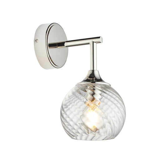Allegra 1 Wall Light Bright Nickel – Nickel