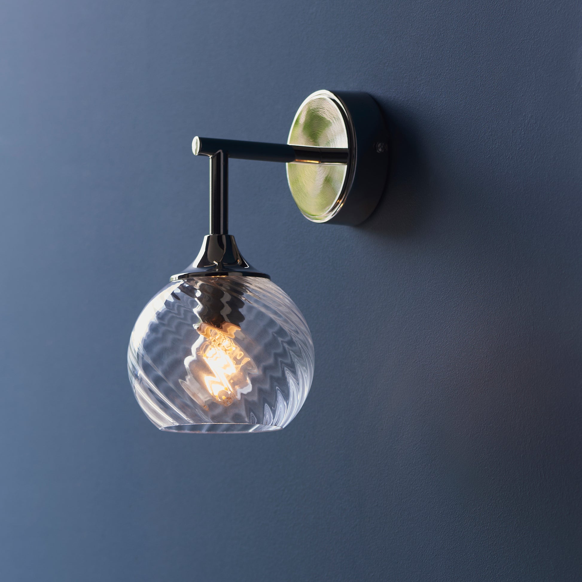 Allegra 1 Wall Light Bright Nickel – Nickel