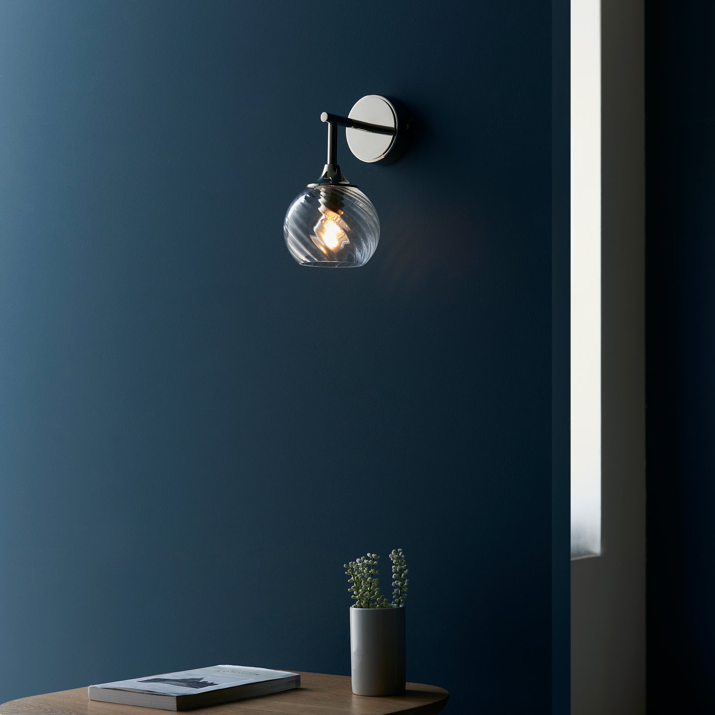 Allegra 1 Wall Light Bright Nickel – Nickel