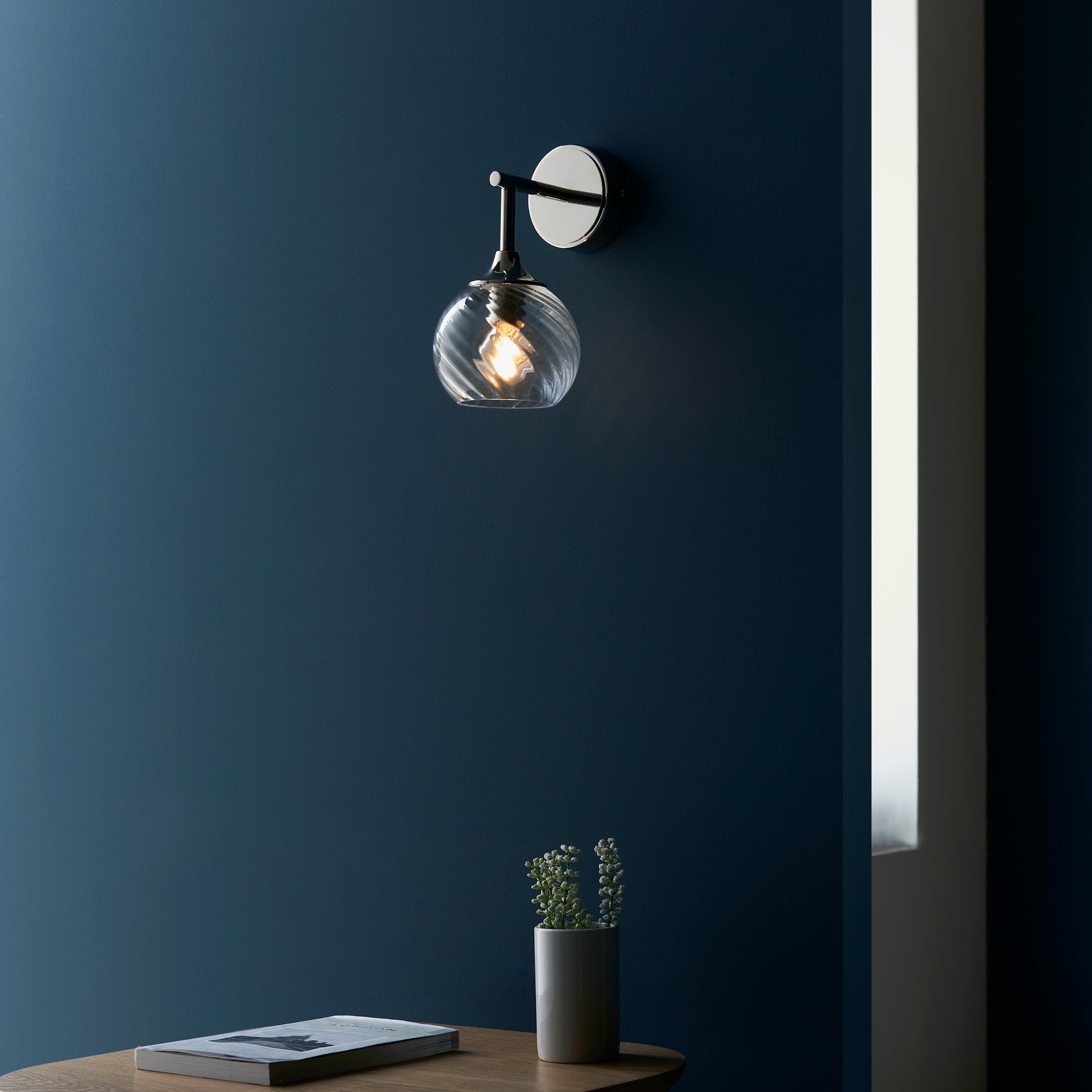 Allegra 1 Wall Light Bright Nickel – Nickel