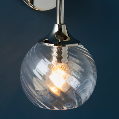 Allegra 1 Wall Light Bright Nickel – Nickel