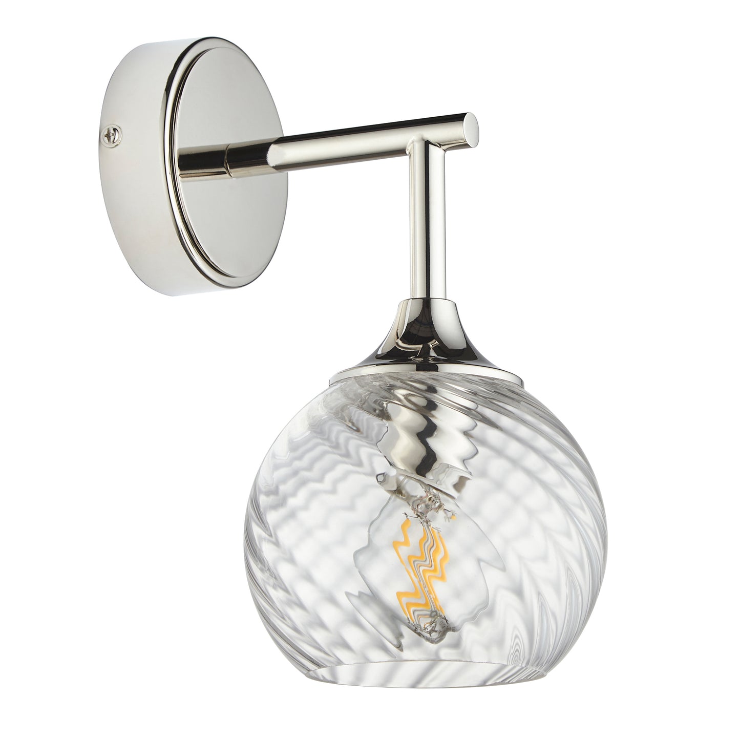 Allegra 1 Wall Light Bright Nickel – Nickel