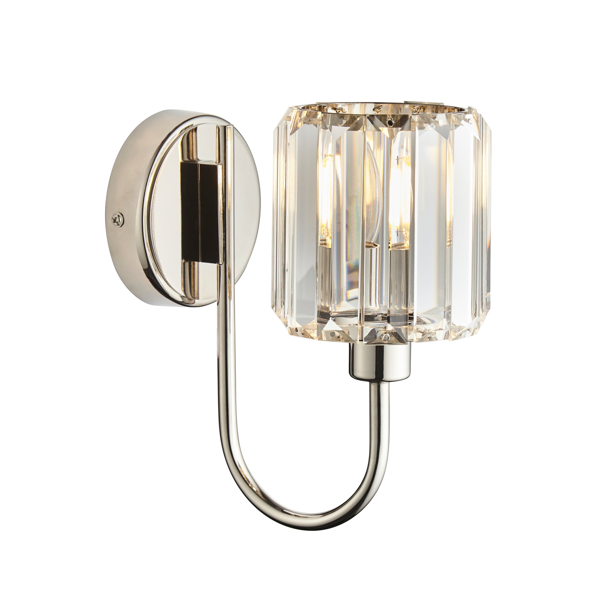 Berenice 1 Wall Light Bright Nickel – Nickel