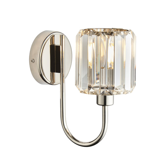 Berenice 1 Wall Light Bright Nickel – Nickel
