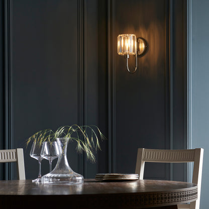 Berenice 1 Wall Light Bright Nickel – Nickel