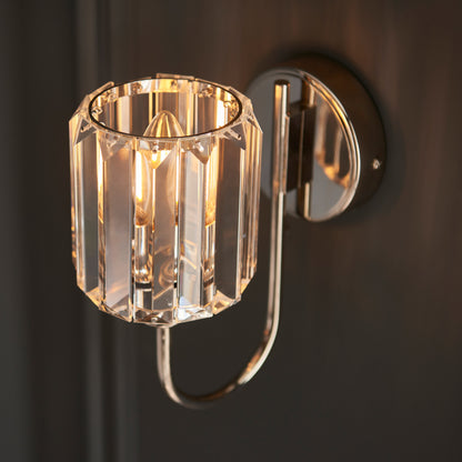 Berenice 1 Wall Light Bright Nickel – Nickel