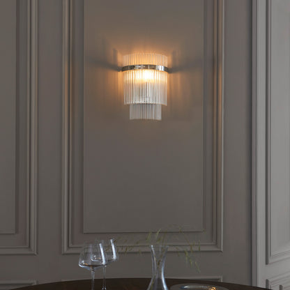 Marietta 1 Wall Light Bright Nickel – Nickel
