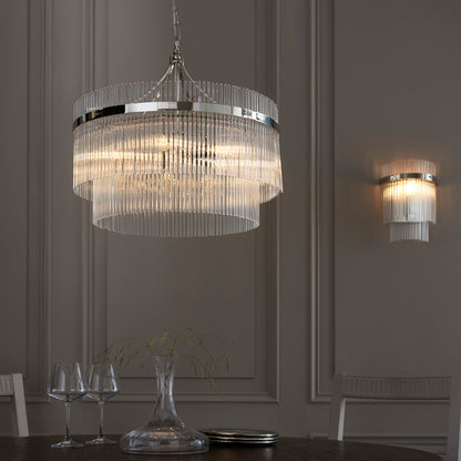 Marietta 1 Wall Light Bright Nickel – Nickel