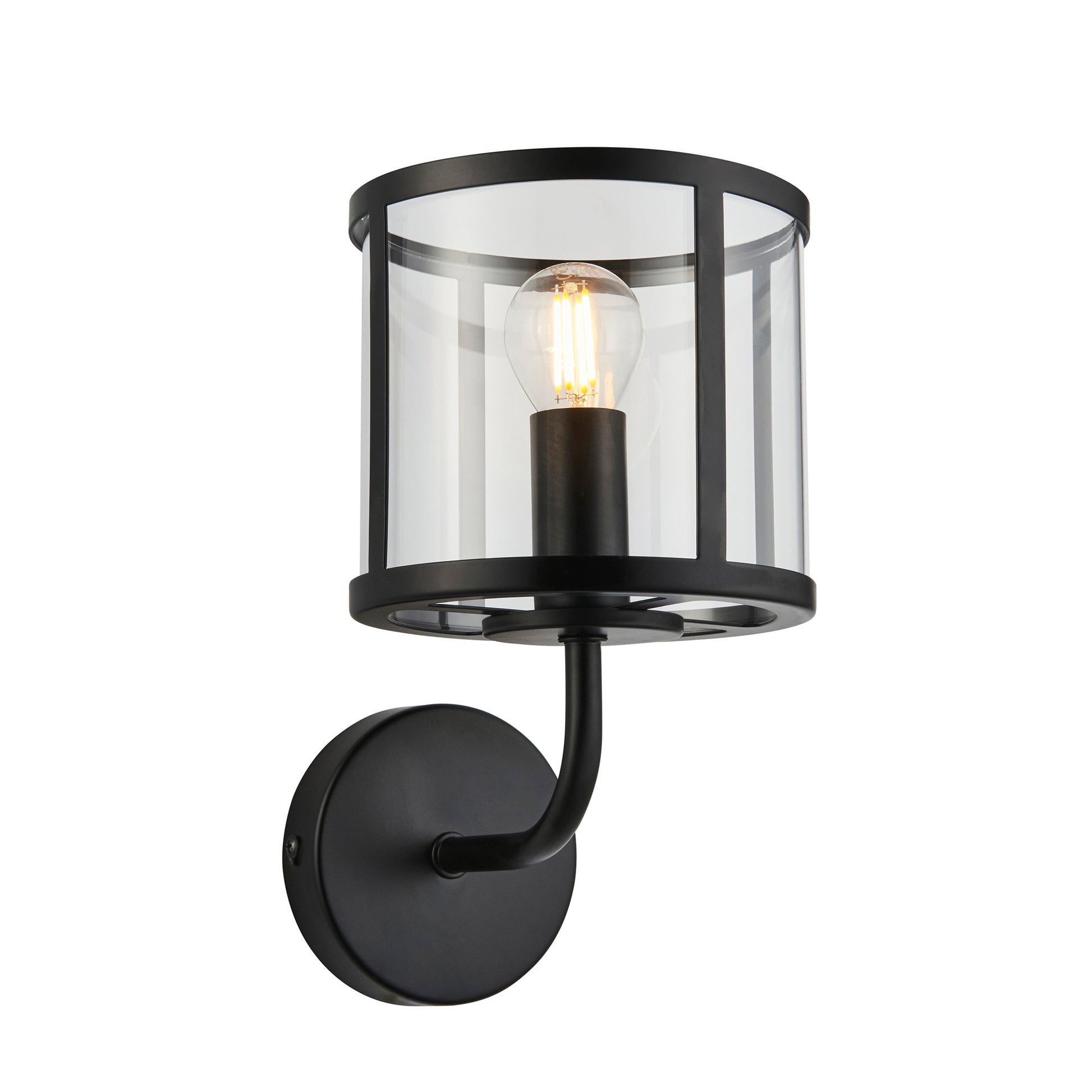 Hopton 1 Wall Light Black – Black