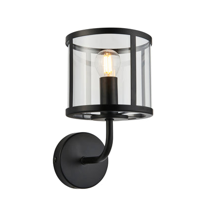 Hopton 1 Wall Light Black – Black