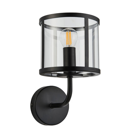 Hopton 1 Wall Light Black – Black