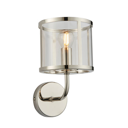 Hopton 1 Wall Light Bright Nickel – Nickel