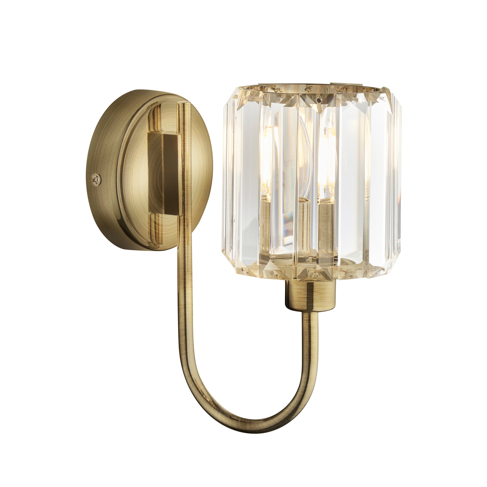 Berenice 1 Wall Light Antique Brass – Brass