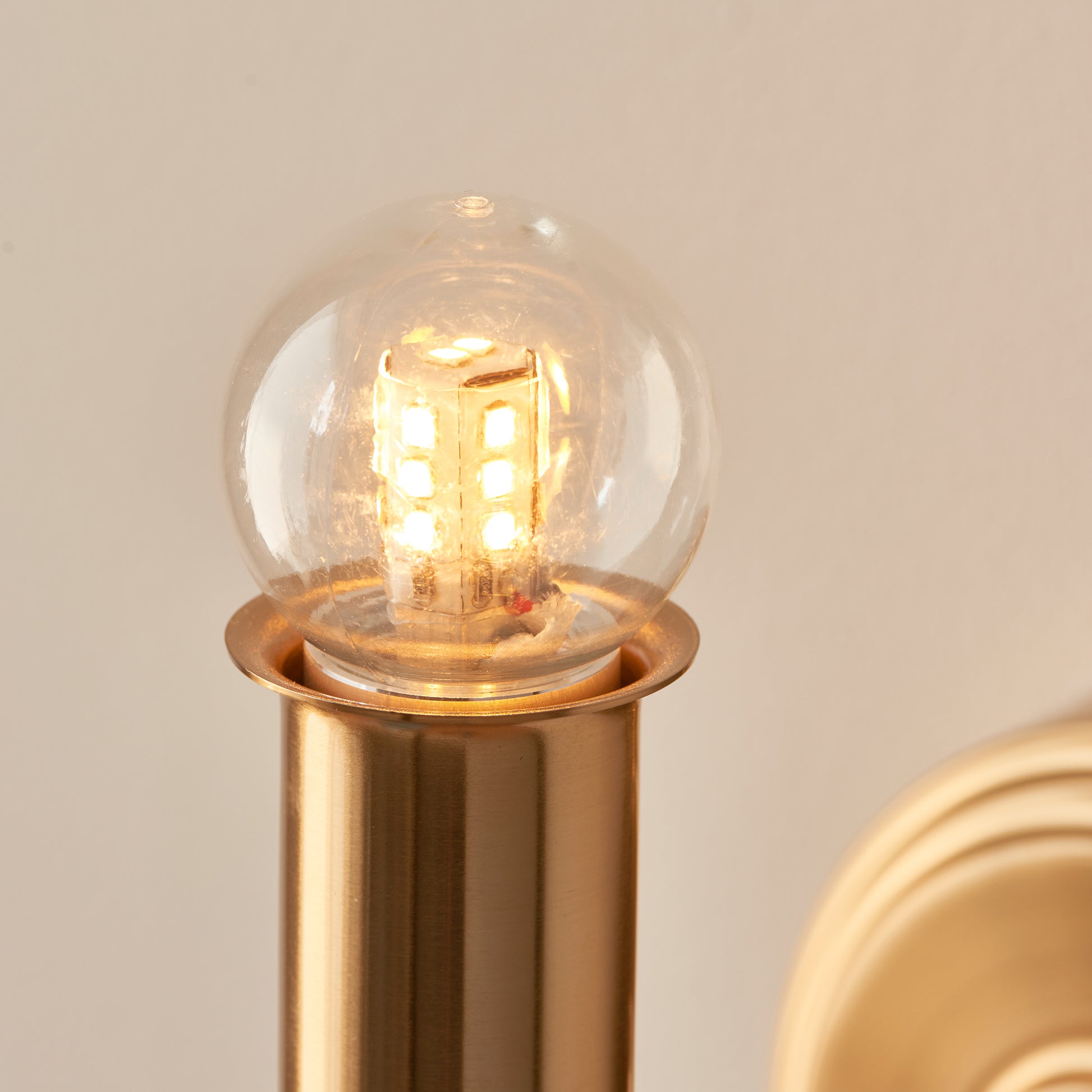 Burley Rechargeable 1 Wall Light Aged Brass – Brass