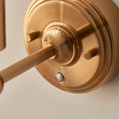 Burley Rechargeable 1 Wall Light Aged Brass – Brass