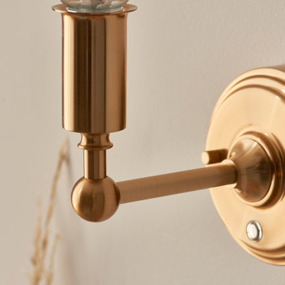 Burley Rechargeable 1 Wall Light Aged Brass – Brass