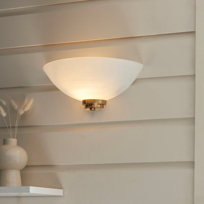Welles 1 Wall Light Brushed Aged Brass – Brass