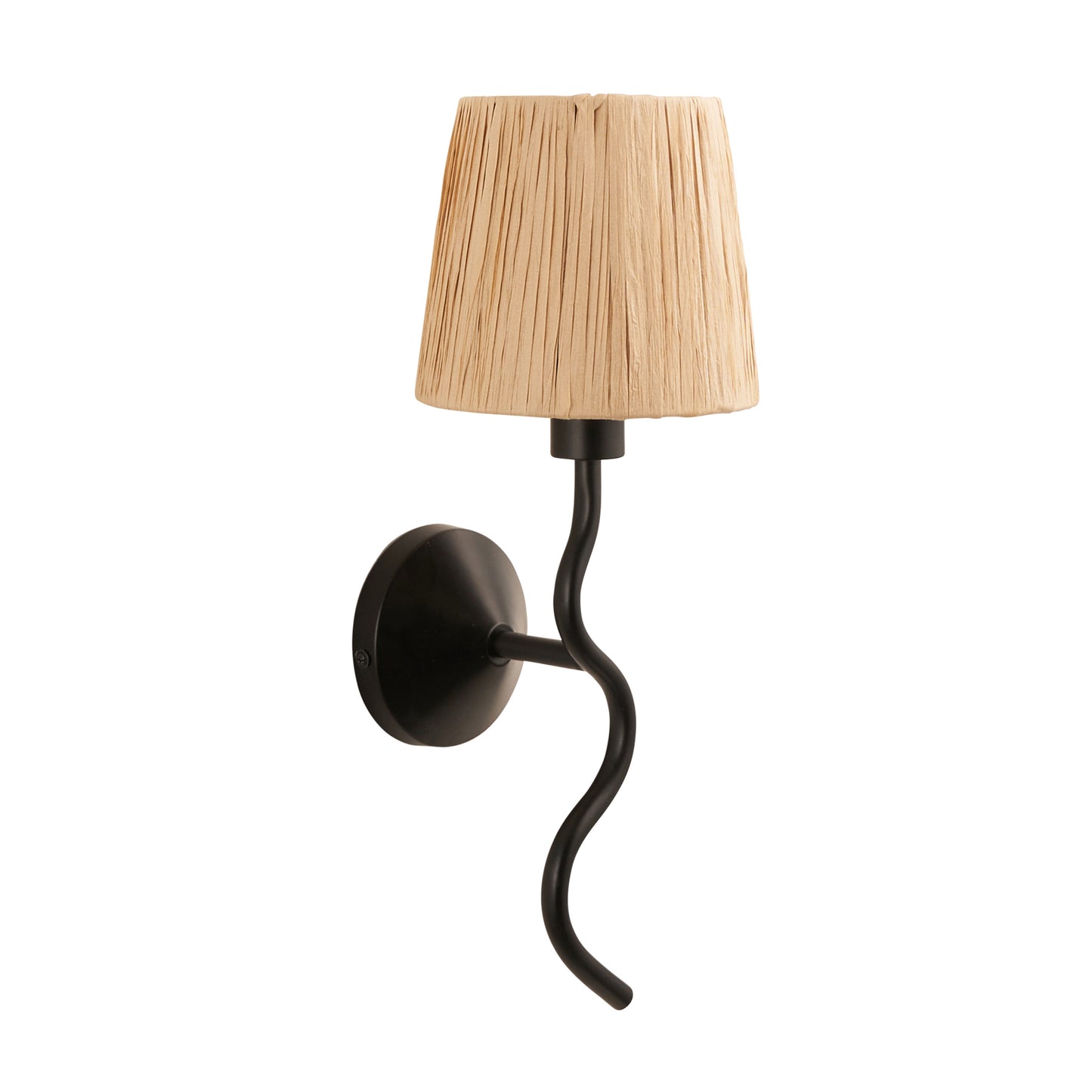 Wriggle 1 Wall Light Matt Black – Natural
