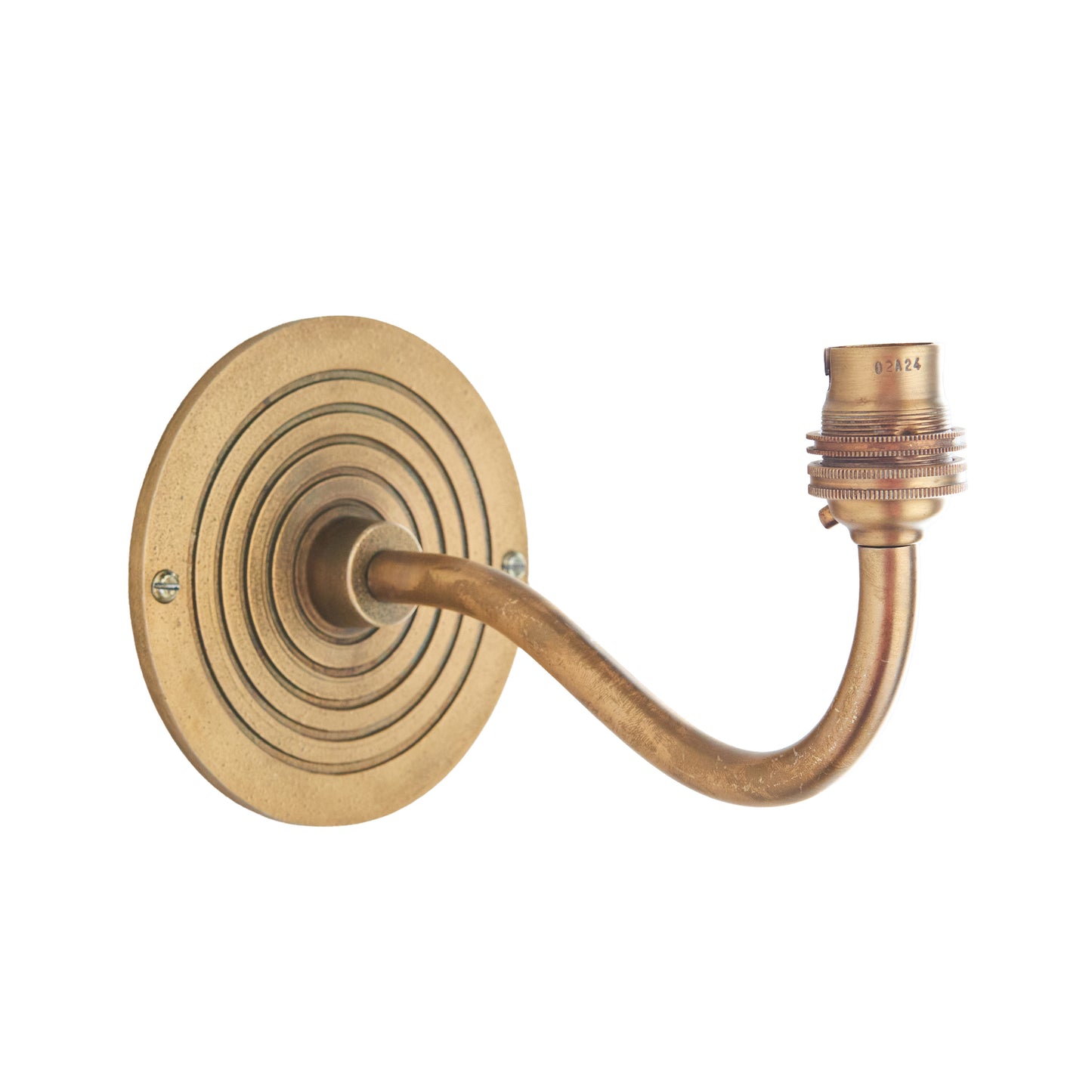 Ripple Curve Wall Light Antique Brass – Brass