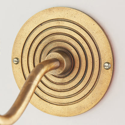 Ripple Curve Wall Light Antique Brass – Brass
