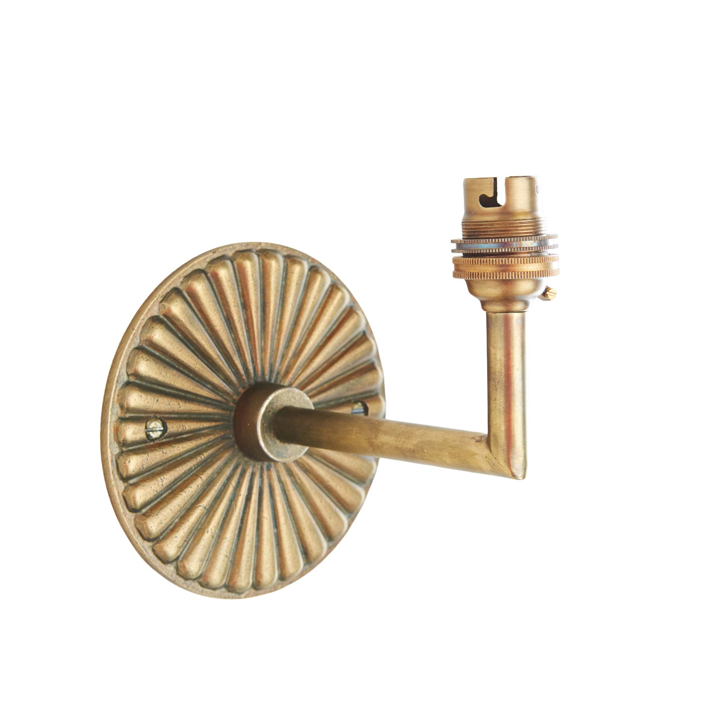 Dahlia Angle Wall Light Antique Brass – Brass