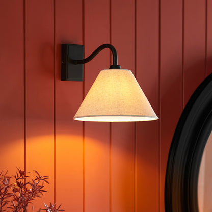 Knole Wall Light Matt Black – Black