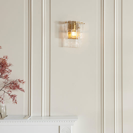 Karine Wall Light Brushed Aged Brass – Brass