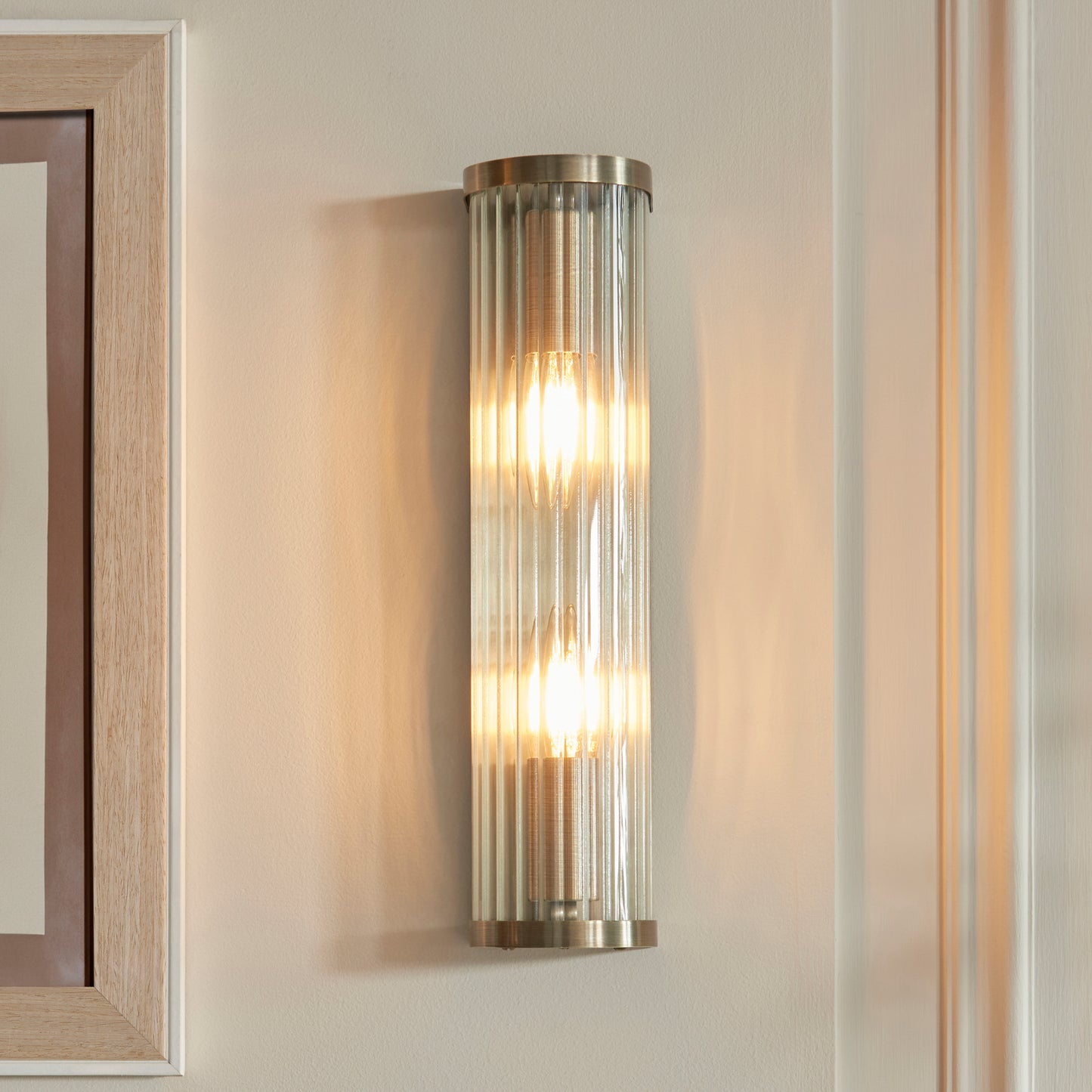 Ridgeton 2 Wall Light Antique Brass – Brass