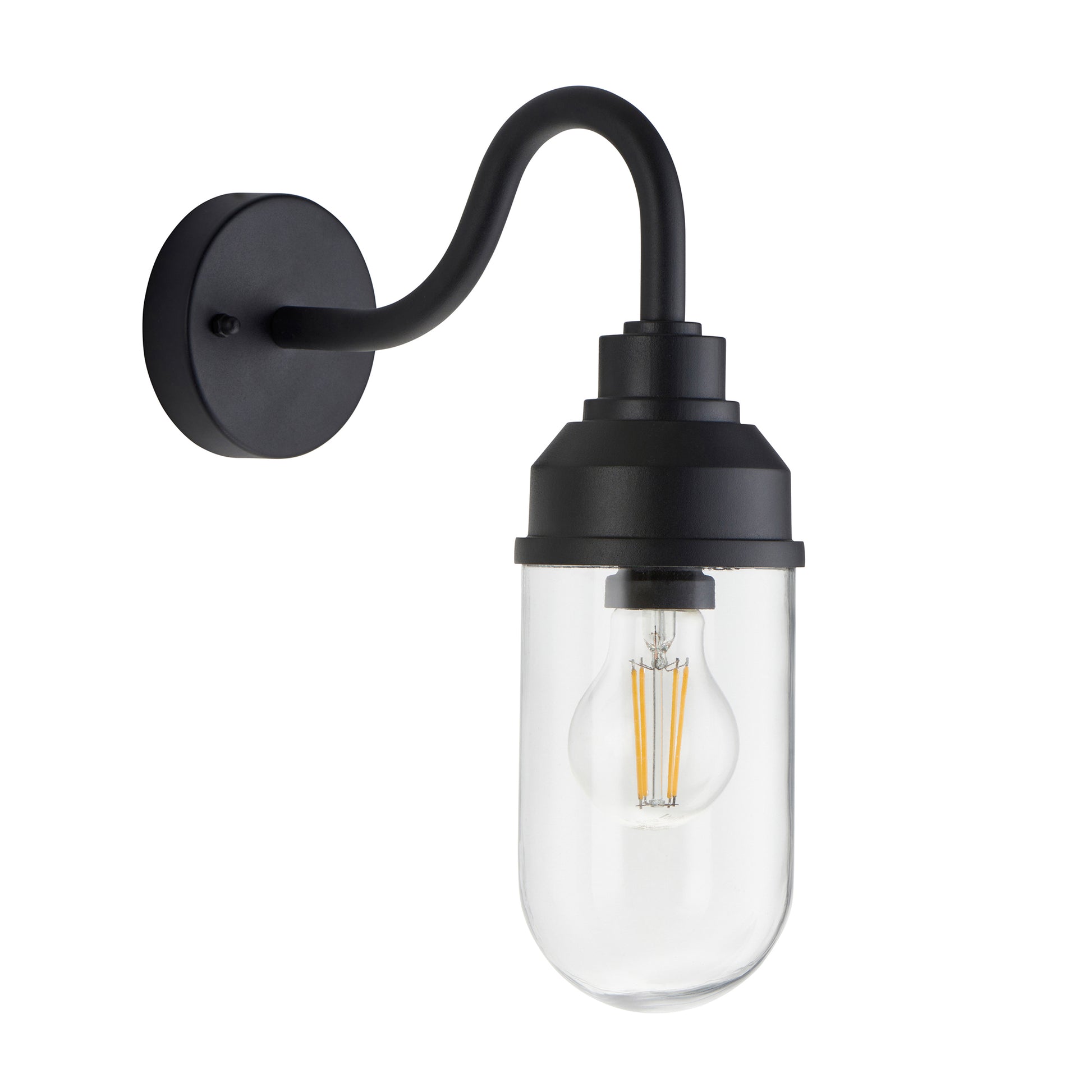 Truro Wall Light Textured Black – Black