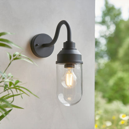 Truro Wall Light Textured Black – Black