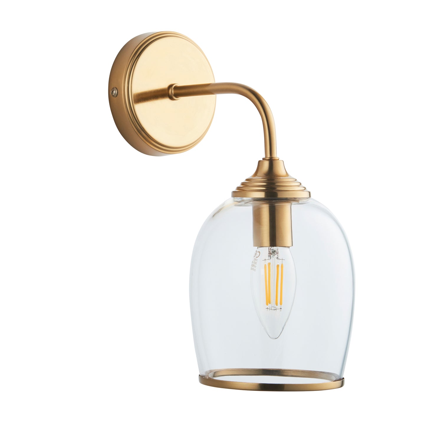 Ashcroft Wall Light Brushed Aged Brass – Brass