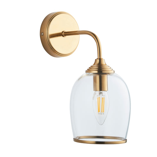Ashcroft Wall Light Brushed Aged Brass – Brass