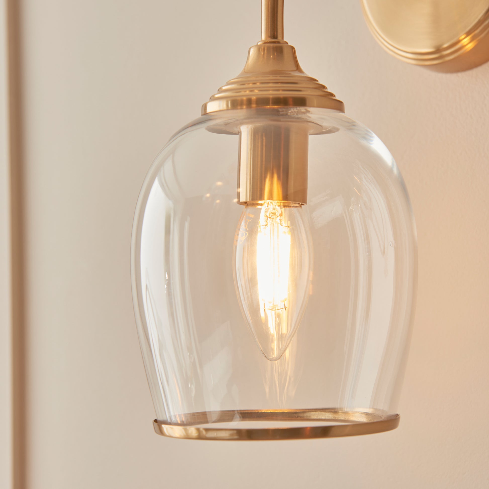 Ashcroft Wall Light Brushed Aged Brass – Brass