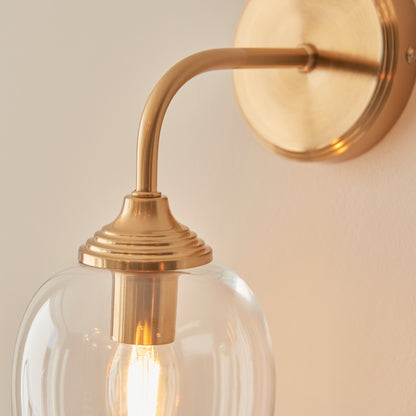 Ashcroft Wall Light Brushed Aged Brass – Brass