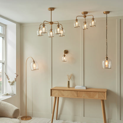 Ashcroft Wall Light Brushed Aged Brass – Brass