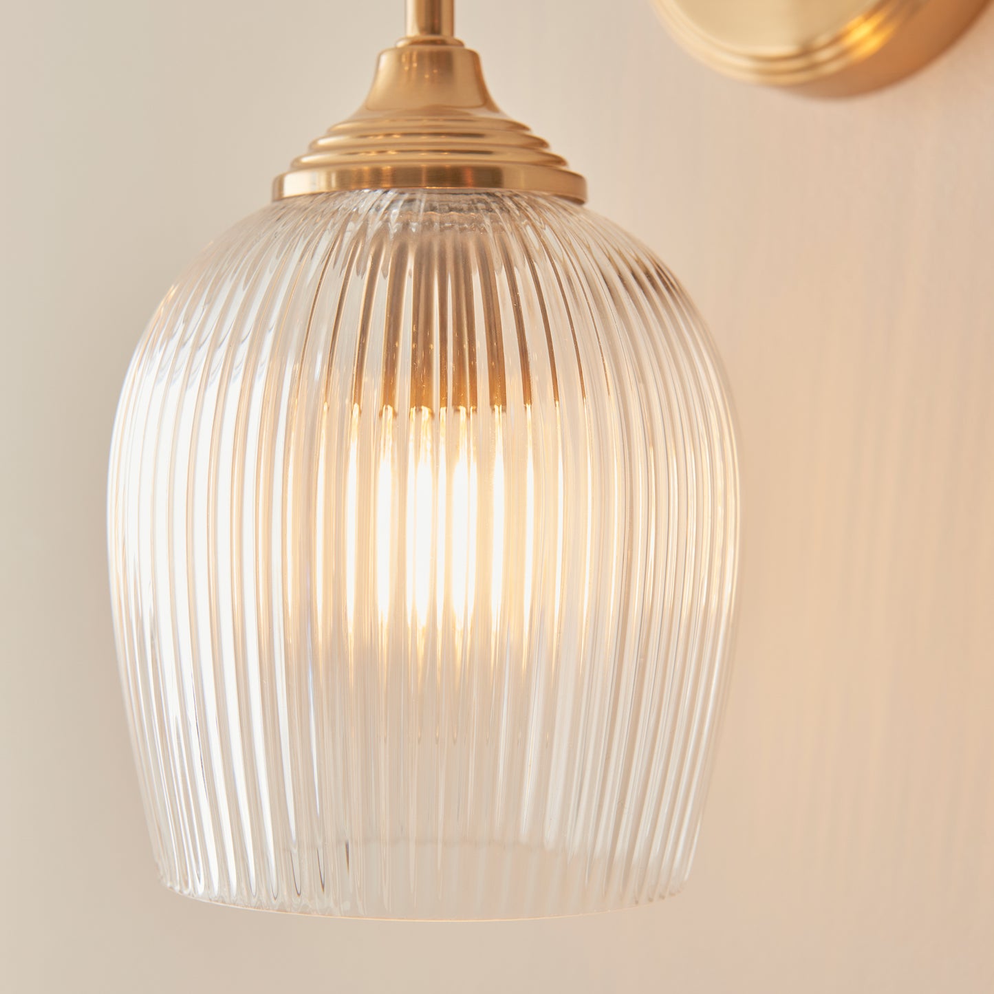Ashcroft Ribbed Wall Light Brushed Aged Brass – Brass